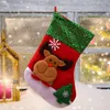 Women Socks Advent Stocking Panel Christmas Candy Small Gift Decoration Bag Stockings Thigh High With Silicone