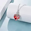 Anhänger Halsketten Kreative Herz Feuerbestattung Schmuck mit Kristall Baum des Lebens Urne Halskette für Asche Frauen Mädchen Liebhaber Haustier/Mensch