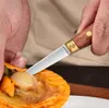 متينة مفتوحة قذيفة سكالوب سكاكين المأكولات البحرية متعددة الوظائف مقبض مقبض المحار سكين سرق حادة حافة حدين أدوات سكين sn4167
