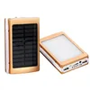 Caixa de banco de energia solar 20000mAh Portas USB duplas 5 * 18650 Caixa de carregador de bateria externa Caixa de fonte de energia solar Faça você mesmo