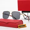 Großhandel Sonnenbrillen polarisiert Designer Carti Herren-Sonnenbrillen für Damen Damen-Sonnenbrillen Halbrahmen-Holzbeine Verbundmetallrahmenloser optischer Rahmen klassisch