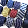 Moda Uomo039s Cravatta da lavoro Classica 8CM Cravatta jacquard in poliestere scozzese a righe Rosso Blu Nero Abbigliamento quotidiano di alta qualità Cravatta 193258E