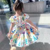 Robes pour filles Robe d'été pour filles Manches bouffantes Casual Cartoon Party Princess Dress Vêtements pour enfants mignons Bébé Enfants Filles Vêtements 230614