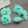 Flores decorativas 50 pçs Seda Artificial Falsa Cabeças de Rosa Botões de Flores Faça Você Mesmo Buquê Casamento Artesanato Suprimentos para Decoração 8 WXV Sale