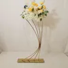 Party-Dekoration, 5/10 Stück, glänzender goldener Blumenständer, 84 cm hoch, Metall-Straßenführung, Hochzeits-Mittelstück für die Präsentation von Veranstaltungen