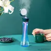 Humidifiers Tower Portable Usb Air Humidifier Diffuser 250ML Electric Mini Rechargeable Mist Cool LED Lamp