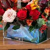 Fleurs décoratives Acrylique Flower Box Arrangements Floral Centre de table Cadeau de bureau