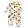 Пижама малыш шелк Silk Satin Pajamas Pajamas Set Baby Sleepwear Pijama Pajamas Suit