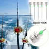 Fishing Hooks 10pcs Double-Layer Umbrella Squid Hooks Replacement Cuttlefish Fishing Hook Outdoor Fishing Tackle Tool Equipment 230614