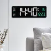 Relógios de parede Grande Relógio digital de parede Exibição de data de temperatura Controle remoto Desligar Memória Relógio de mesa Alarmes duplos de parede Relógios de LED 230614