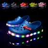Sandales été enfants mode éclairage LED chaussures pantoufles lumineuses pour garçons filles enfants jardin sabots bébé enfant en bas âge lumineux tongs 230614