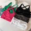 Tanks de mujer Camis mujeres sin costura sexy a través de la camisol de punto de punto umbilado tanque de verano tanques acolchados empujando sujetador de sujetador lingerie bralette 230615