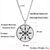 Anhänger Halsketten HLSS058 Amulette De Met Kalfou Kalfu Voodoo Loa Veve Talisman Schmuck Amulett Edelstahl Laser Markierung Halskette