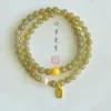 Lien Bracelets Style Chinois Naturel Hetian Jade Double Cercle Boule Bracelet Femmes Simple Bénédiction Carte