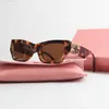 Miu-Sonnenbrille mit ovalem Rahmen, Designer-Sonnenbrille für Damen, strahlenbeständig, Persönlichkeit, Herren-Retro-Brille, hochwertige hochwertige UV400-Miu-Brille 16VSMN