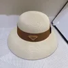 Sombrero de cubo de verano para mujer, sombreros de ala para exteriores, gorras de diseñador para hombre, gorra de paja ajustada, sombrero de pescador informal de playa para mujer D2306133F