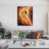 Abstract Figure Canvas Art Bathroom Decor Gold Falls Handmade Oil Painting Modern