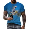 Men's T Shirts Stimulating Dirt Bike Printed Men 3D T-shirt Unisex 2023 Ly Arrived Fashion Casual Oversized Tees