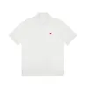 Brand Men's Polos Embroidered A Red Heart Summer Loose Short Sleeve T-shirt for Men and Women