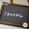 Burun halkaları Studs Hellook 925 STERLING Gümüş Göbek Piercing Lüks Zirkon Göbek Düğmesi Kadınlar İçin Vücut Takımları 230614