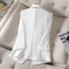 QNPQYX Nouveau Blazer incrusté de diamants Printemps et été Nouvelle veste blanche à manches trois-quarts Design sense Niche Fashion Cardigan Lad