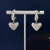 PENDIENTES COLGANTES TRIOMPHE love heart de nuevo diseño en latón con aros dorados brillantes para mujer, joyería de diseño HI988