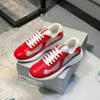 Designerskie buty do biegania mężczyzn trenerzy America Puchar Sneakery skórzane teranerzy czarne białe czerwone z siatki koronkowe buty swobodne buty