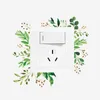 New Leaf Green Plant Personality Wall Switch Cover Sticker DIY Self-Adhesive Modern Art Room Switch Outlet Decal For Home Decoration
