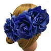 Brooches SZanbana 4 Pack Handmade Fabric Rose Hair Flowers Clips Hairpin Brooch For Clothing Headbands Hats Handbags Clip