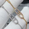 UNO designer Bracelet Anklet for woman diamond Gold plated 18K official reproductions fashion Will not fade exquisite gift 005