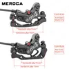 Bike Brakes MEROCA M4 Bicycle Mtb Brake Hydraulic Disc 160mm Rotor MTB Oil 4 Piston Parts Cycling 230614