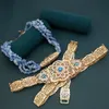 Chaînes De Ventre Sunspicems Bleu Clair Ceinture Marocaine Femmes Multicouche Pierre Chaîne Collier Ras Du Cou Caftan Bijoux Algérie Mariée Ensembles 230614