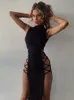 Urban Sexy Dresses Elegant Black Sleeveless Bandage Sexig klänning för kvinnor Summer Club Party Backless Tank Dresses Female Mager mode 230614