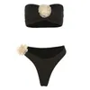 Bikini Set zomer dameskleding driedimensionale bloem decoratie hemdje sexy slips bikini Braziliaanse badpak pak 230614