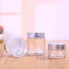 Clear Glass Cosmetic Cream Bottle Round Jars Bottle with Inner PP Liners for Hand Face Cream Bottle 5g to 100g Gold Silver Lids Ovsuh