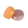 Colorful Aluminum Case Round Lip Balm Tin Storage Jar Containers with Screw Cap for Lip Balm, Cosmetic, Candles or Tea 9 Colors Pkfep