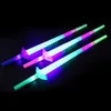 LED SwordsGuns 4 Section Extendable LED Glow Sword Kids Toy Flashing Stick Concert Party Props Colorful Light Up Glowing Gift for Children 230614