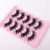 Outils de maquillage 5 paires de grappes de fées dramatiques 3D naturelles Manga Lashes Faux cils Wet Look Cosplay 230614