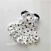Vêtements pour chiens Dot Princess Dress Pet Dog Clothes Imprimer Jupe Vêtements Chiens Petit Chihuahua Été Noir Blanc Respirant Pour Petits Chiens 230614