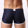 Mutande Mesh Boxer da uomo Intimo Sexy U Convesso Mutandine maschili Nylon traspirante Anello esterno Pene Pouch Gay Boxer Uomo