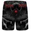 Męskie spodenki Kyku Skull Shorts Men Black Space Cargo Shorts Gothic Hawaii Beach 3d Print Shorts Casual Hip Hop Mens Short Pants Summer Mężczyzna 230615