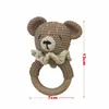 Rattles Mobiles Baby Rattle virkning Bear Teether med klockor PACIFIER -kedja Born Montessori Education Toy Troe Rings Toys 230615