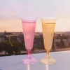Wine Glasses 20 Pcs Disposable Champagne Flutes Plastic Goblet Cup Water Cups Whiskey Glasses Baking 230614
