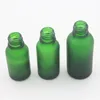 Flacon compte-gouttes en verre transparent givré 15 ml 20 30 ml avec couvercle en bambou Bouteilles d'huile essentielle Vert givré Obdfd