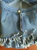 2023 Summer Women Blue Jeans New Denim Shorts Gonna con nappa grembiule smussato elastico slim fit