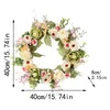 Decorative Flowers Door For Front Outside Garland Home Decor Wall Window Party Wreath Wedding Wire Hanging Wreaths