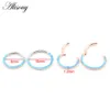 Labret Lip Piercing Jewelry Alisouy 1pc 316L 스테인레스 스틸 16G 꼬임 힌지 클리커 코 격막 반지 오팔 후프 눈썹 귀 반지 바디 230614