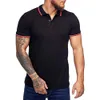 Polos Masculinos ZOGAA Fashion Masculino Polo Lapel Summer T-shirt Masculino Punho Color Blocking Tops Manga Curta S-2XL Business Casual Tshirt 230615