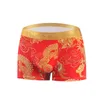 Underpants Fashion Boxers Men Underwear Panties Cotton Cueca Masculina Man Dragon Print Breathable Underpants Male Personality Boxer Shorts 230615