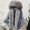 Women's Vests MAOMAOKONG Winter Hooded Thick Natural Real Raccoon Fur Collar Placket with Cuffs Down Jacket Woman Parkas Long Puffer Coat 230615